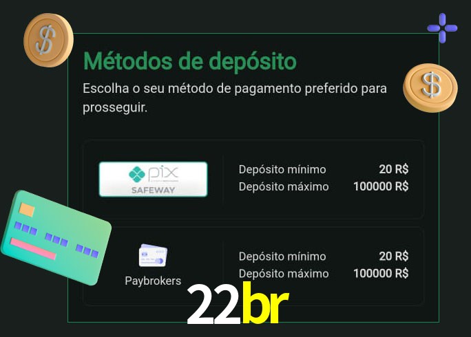 O cassino 22br oferece uma grande variedade de métodos de pagamento